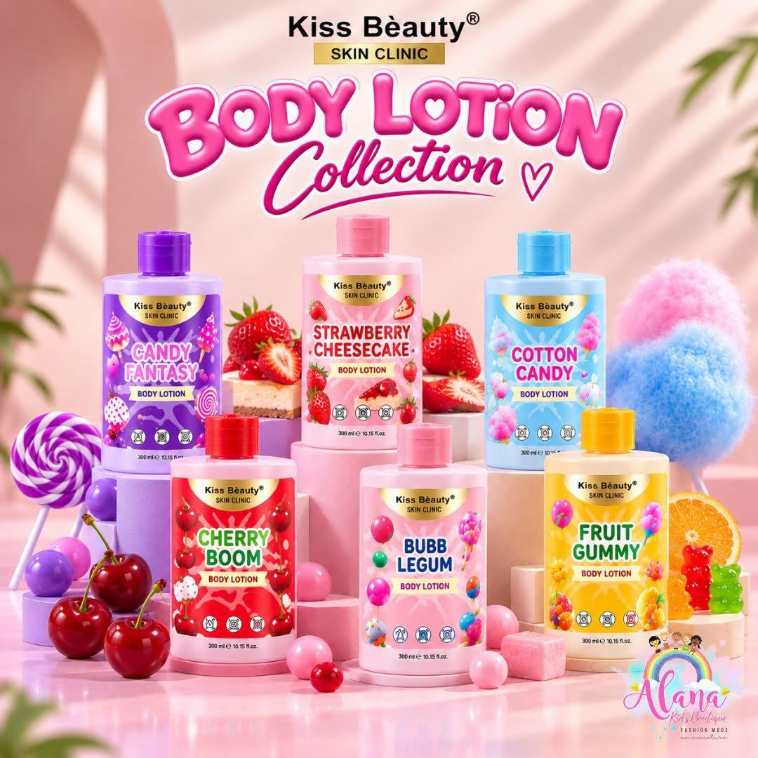 La collection de body lotions Kiss Beauty aux six parfums